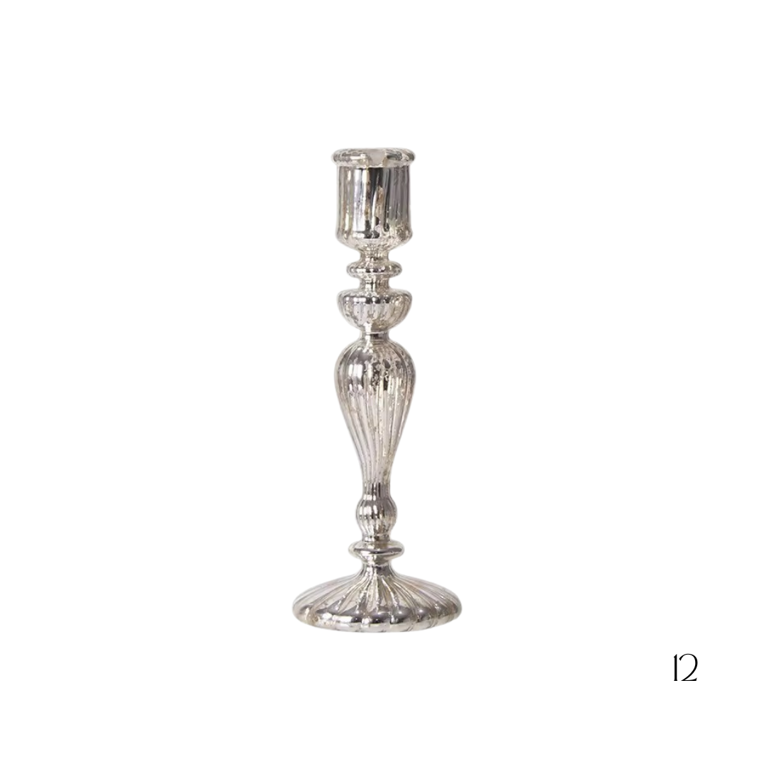 Hand-blown Pillar Candle Holders