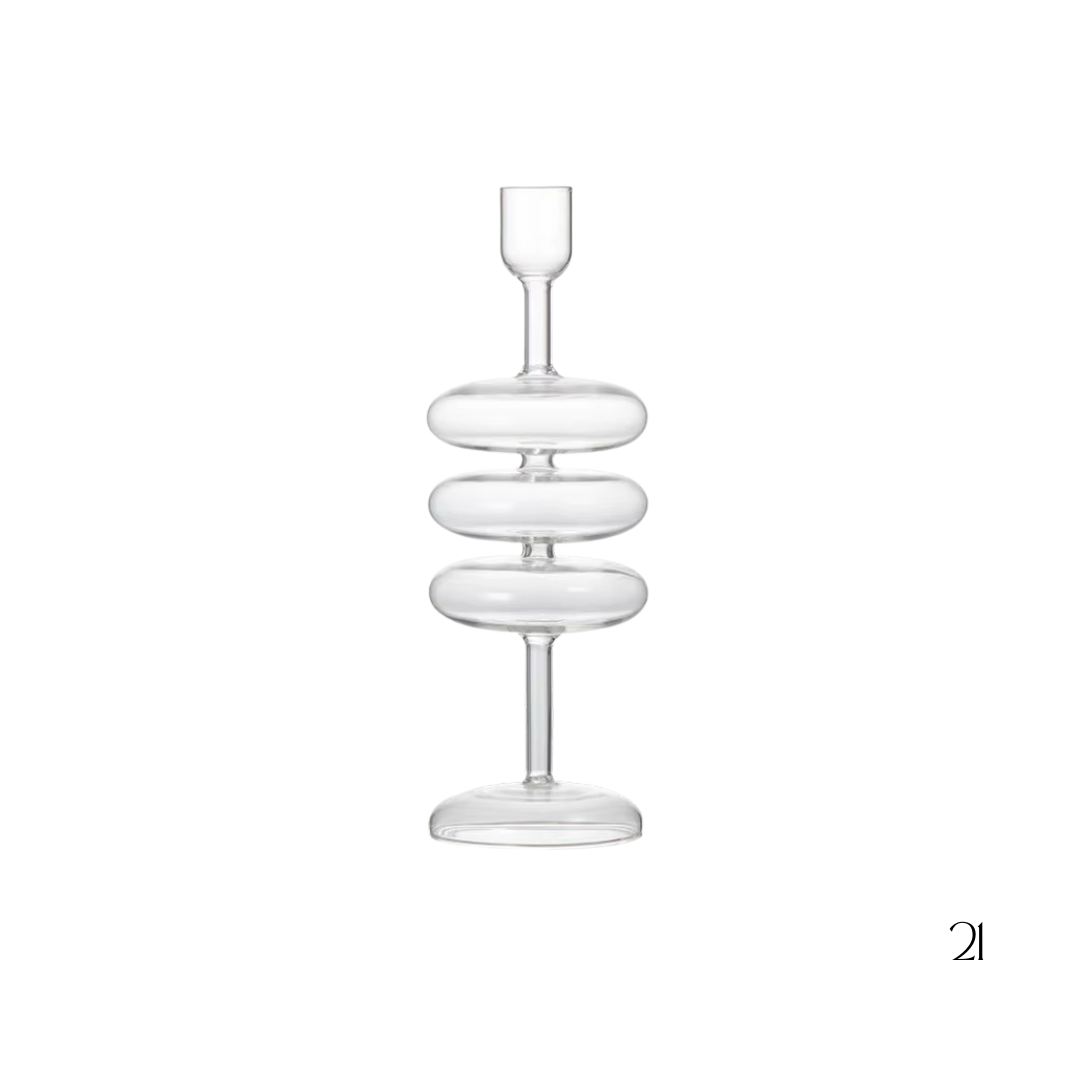 Hand-blown Pillar Candle Holders