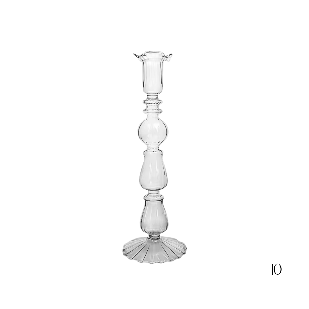 Hand-blown Pillar Candle Holders