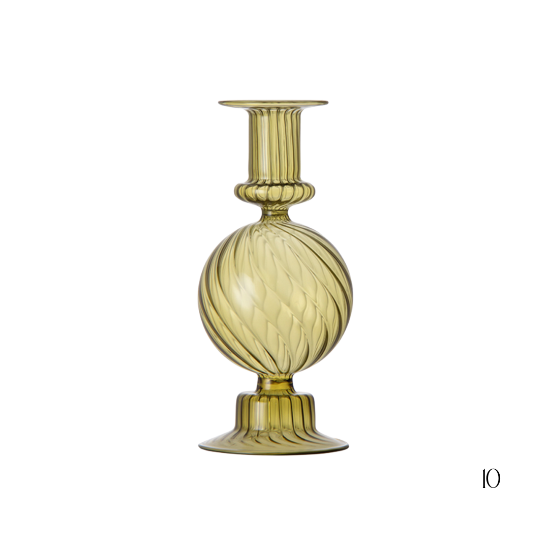 Hand-blown Pillar Candle Holders