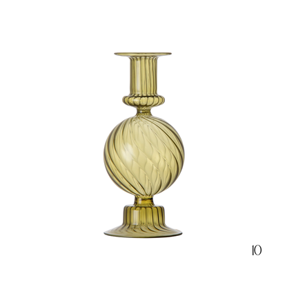 Hand-blown Pillar Candle Holders