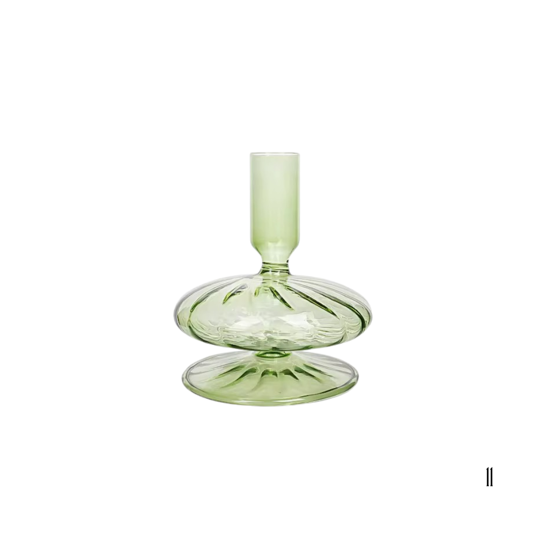Hand-blown Pillar Candle Holders