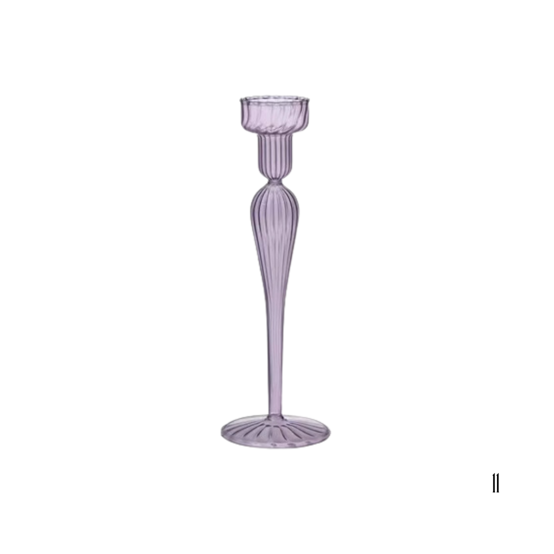 Hand-blown Pillar Candle Holders