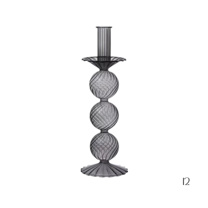 Hand-blown Pillar Candle Holders