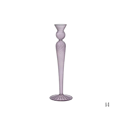 Hand-blown Pillar Candle Holders