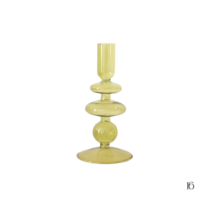 Hand-blown Pillar Candle Holders