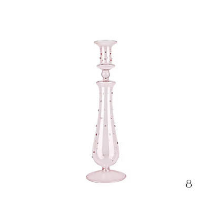 Hand-blown Pillar Candle Holders