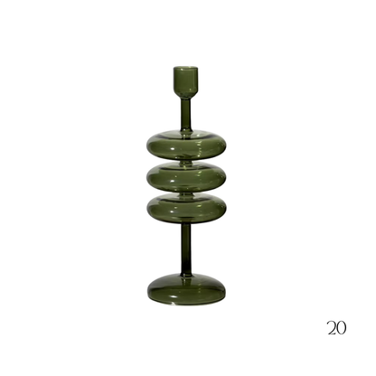 Hand-blown Pillar Candle Holders
