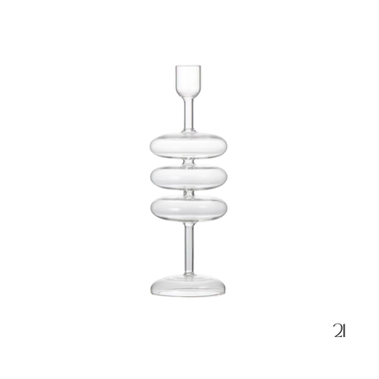 Hand-blown Pillar Candle Holders