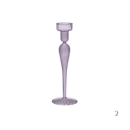 Hand-blown Pillar Candle Holders