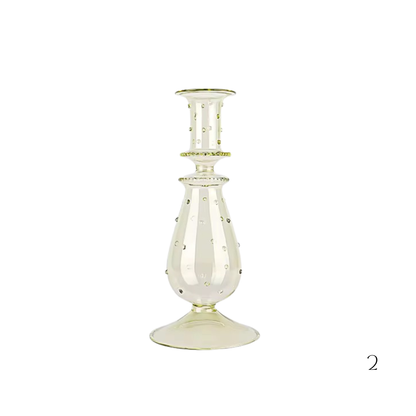 Hand-blown Pillar Candle Holders