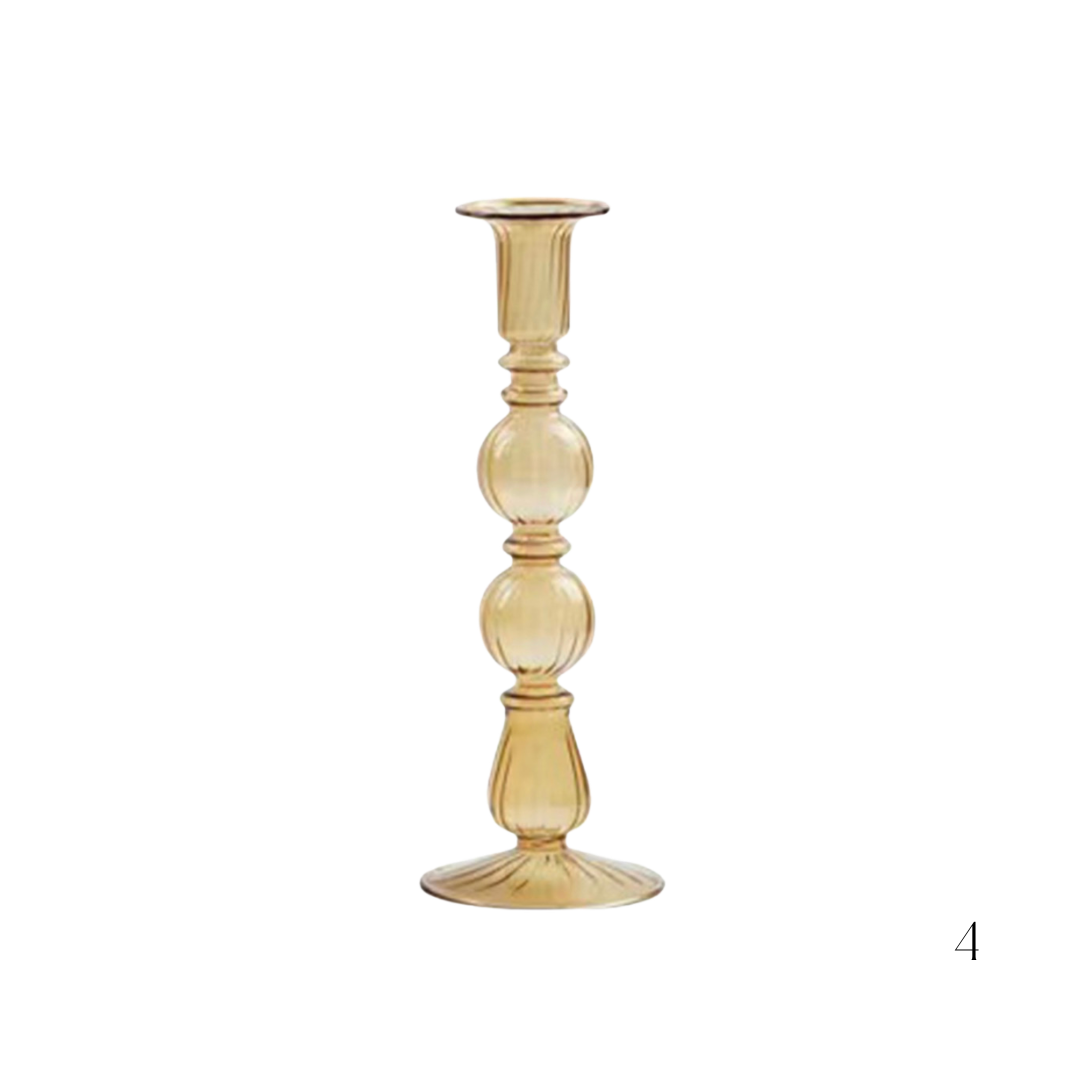 Hand-blown Pillar Candle Holders