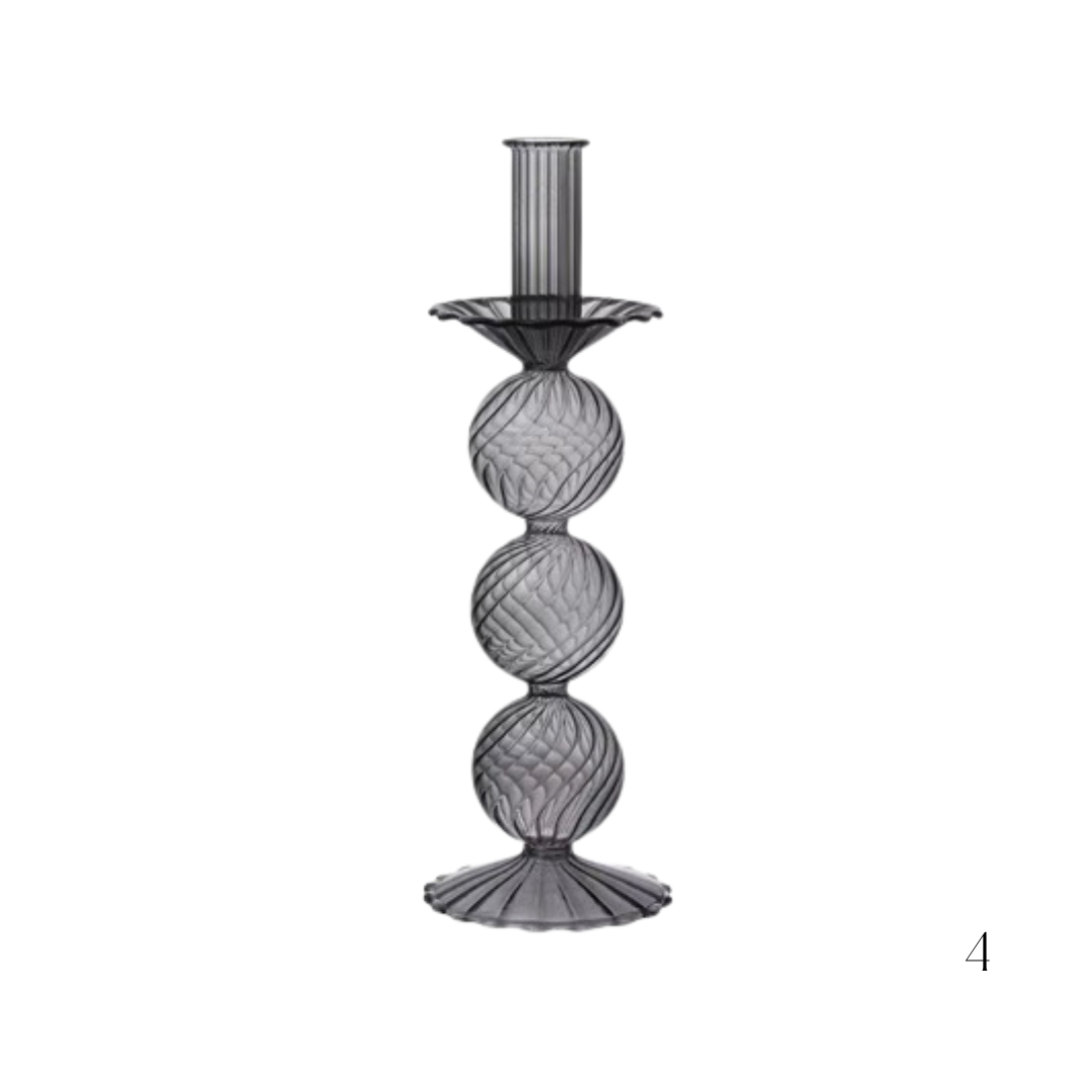 Hand-blown Pillar Candle Holders