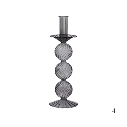 Hand-blown Pillar Candle Holders