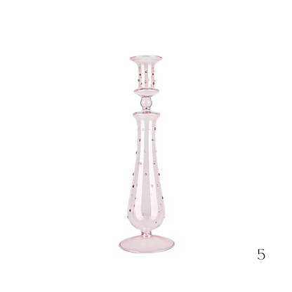 Hand-blown Pillar Candle Holders