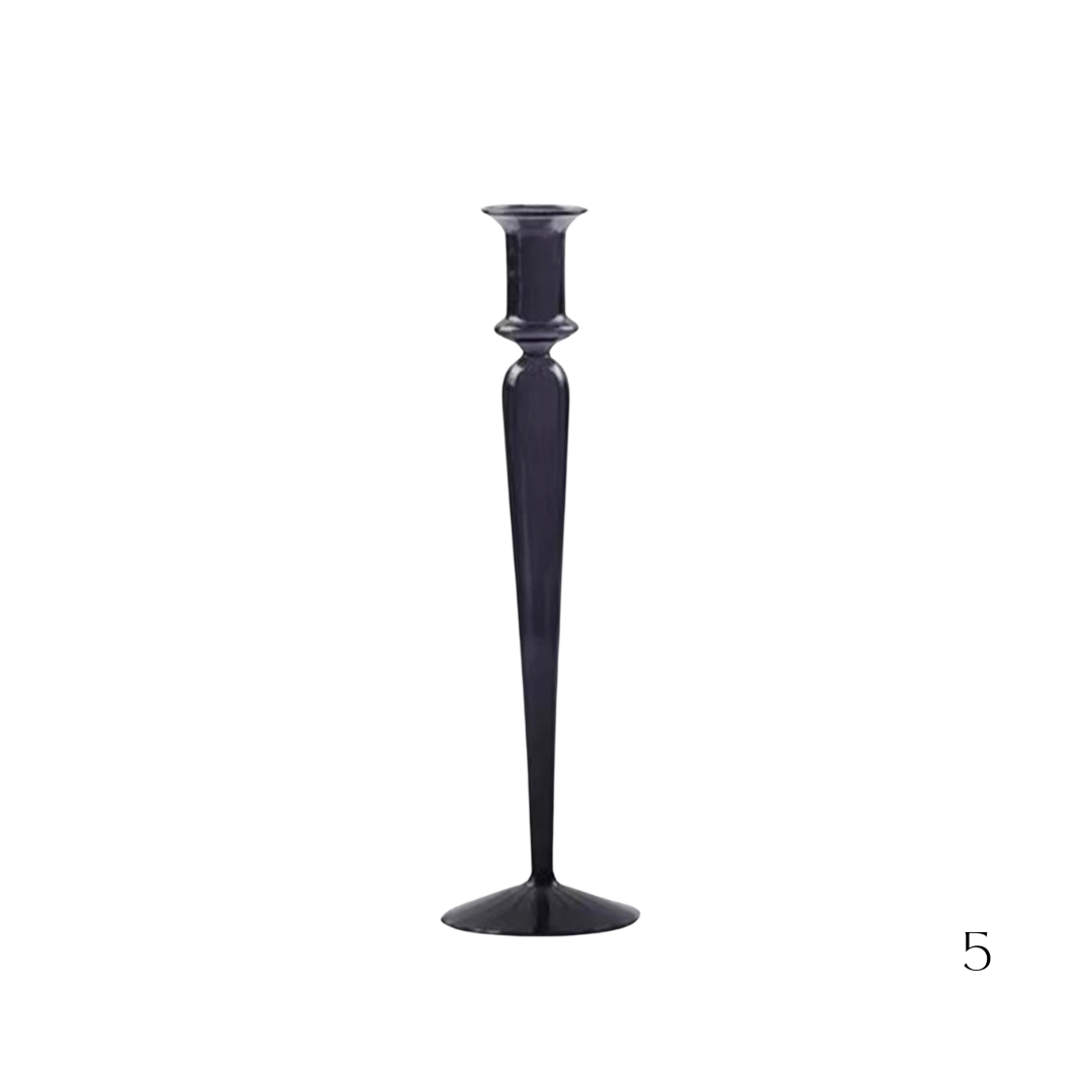 Hand-blown Pillar Candle Holders