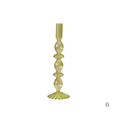 Hand-blown Pillar Candle Holders