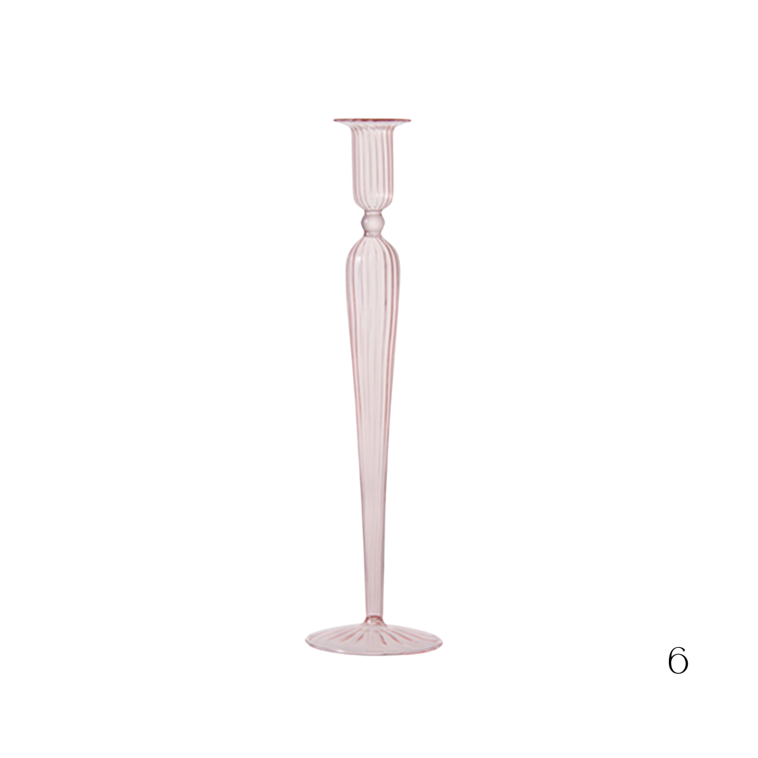 Hand-blown Pillar Candle Holders
