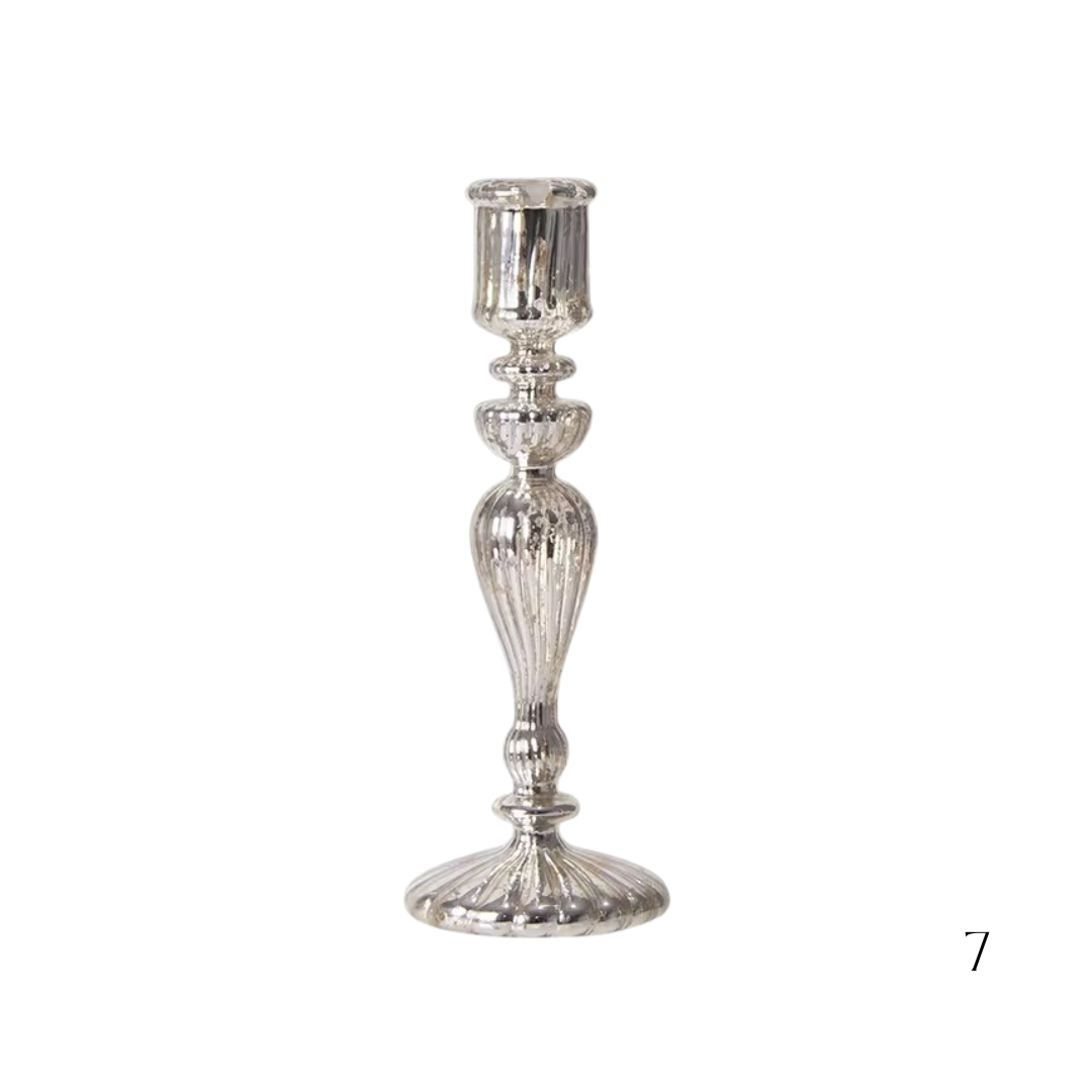 Hand-blown Pillar Candle Holders