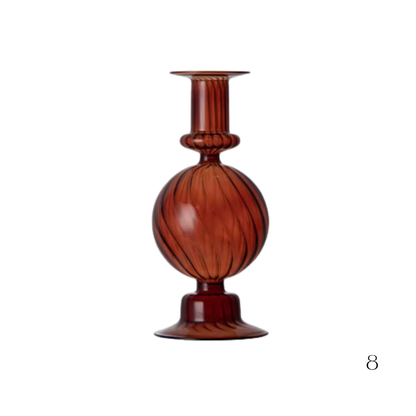 Hand-blown Pillar Candle Holders