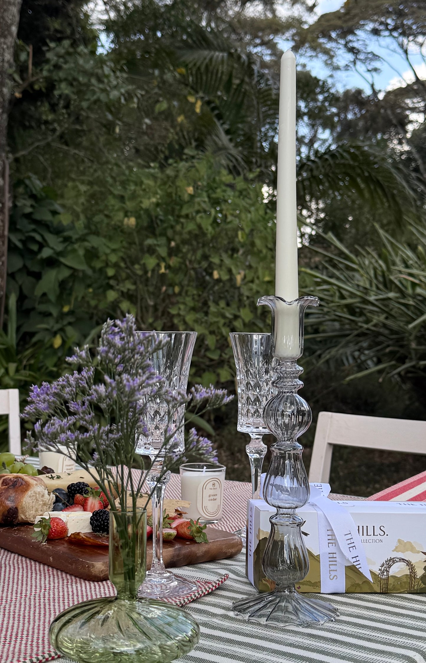 Hand-blown Pillar Candle Holders