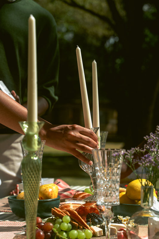 Hand-blown Pillar Candle Holders